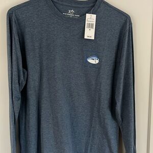 Southern tide long sleeve cotton logo tee